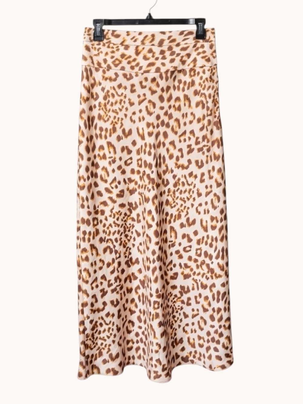 Free People Cheetah Leopard Print Satin Maxi Skirt Size 4